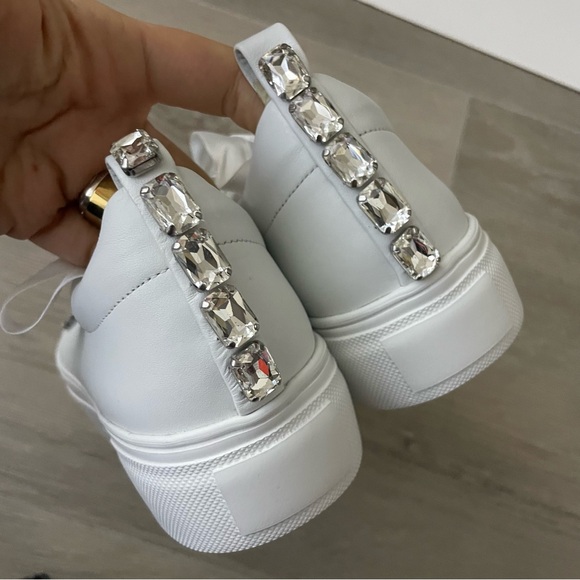 Kennel & Schmenger white rhinestone sneakers - Picture 7 of 10